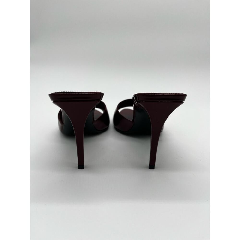 Saint Laurent Romy heeled Mules Patent Leather Stiletto Bordeaux - 38 (US 8) - Picture 8 of 13